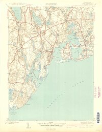 preview thumbnail of historical topo map of Barnstable County, MA in 1941