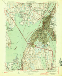 preview thumbnail of historical topo map of Fall River, MA in 1944