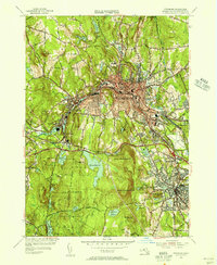 preview thumbnail of historical topo map of Fitchburg, MA in 1954