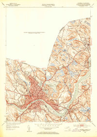 preview thumbnail of historical topo map of Haverhill, MA in 1952
