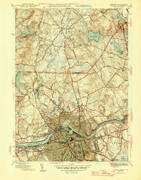 preview thumbnail of historical topo map of Lowell, MA in 1946
