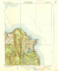 preview thumbnail of historical topo map of Plymouth County, MA in 1937