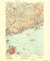 preview thumbnail of historical topo map of Essex County, MA in 1945