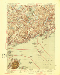 Download a high-resolution, GPS-compatible USGS topo map for Marblehead North, MA (1945 edition)