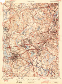 Download a high-resolution, GPS-compatible USGS topo map for Natick, MA (1943 edition)