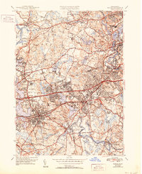 Download a high-resolution, GPS-compatible USGS topo map for Natick, MA (1951 edition)