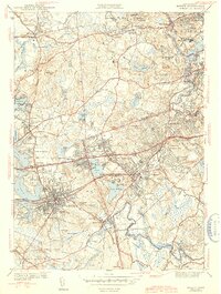 preview thumbnail of historical topo map of Middlesex County, MA in 1943