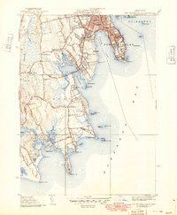 Download a high-resolution, GPS-compatible USGS topo map for New Bedford South, MA (1949 edition)