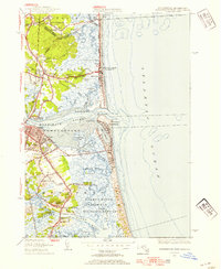 Download a high-resolution, GPS-compatible USGS topo map for Newburyport East, MA (1954 edition)