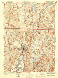preview thumbnail of historical topo map of Middlesex County, MA in 1944