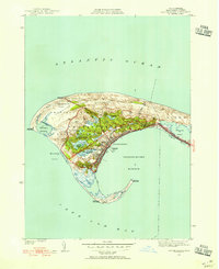 Download a high-resolution, GPS-compatible USGS topo map for Provincetown, MA (1955 edition)