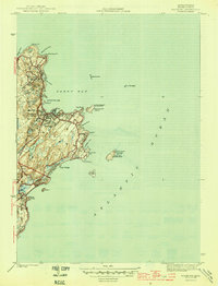 Download a high-resolution, GPS-compatible USGS topo map for Rockport, MA (1945 edition)
