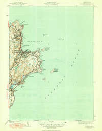 Download a high-resolution, GPS-compatible USGS topo map for Rockport, MA (1945 edition)