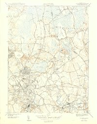 Download a high-resolution, GPS-compatible USGS topo map for Taunton, MA (1944 edition)