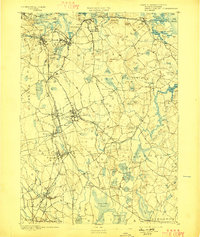 1893 Map of Abington, 1898 Print