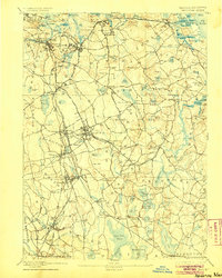 1893 Map of Abington, 1905 Print