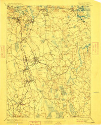 1893 Map of Abington, 1910 Print