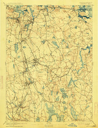 1893 Map of Abington, 1913 Print