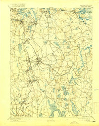 1893 Map of Abington, 1919 Print