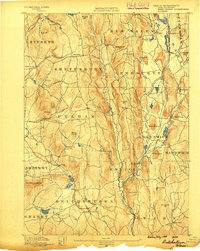 preview thumbnail of historical topo map of Hampshire County, MA in 1890