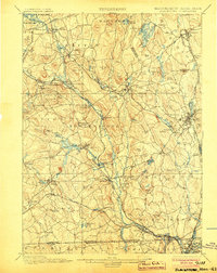 1900 Map of Blackstone, 1904 Print
