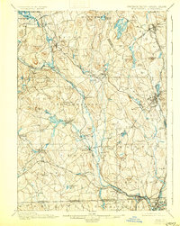 1900 Map of Blackstone, 1930 Print