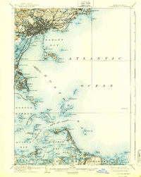 Download a high-resolution, GPS-compatible USGS topo map for Boston Bay, MA (1939 edition)