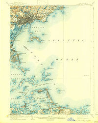 Download a high-resolution, GPS-compatible USGS topo map for Boston Bay, MA (1943 edition)