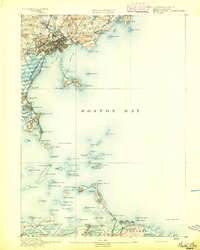1892 Map of Boston Bay