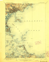 Download a high-resolution, GPS-compatible USGS topo map for Boston Bay, MA (1906 edition)