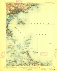 1903 Map of Lynn, MA, 1909 Print
