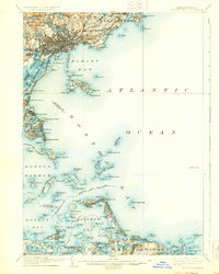 Download a high-resolution, GPS-compatible USGS topo map for Boston Bay, MA (1933 edition)