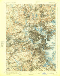 Download a high-resolution, GPS-compatible USGS topo map for Boston, MA (1925 edition)