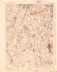 1894 Map of Brockton, MA, 1940 Print