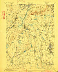 1894 Map of Brockton, MA, 1902 Print