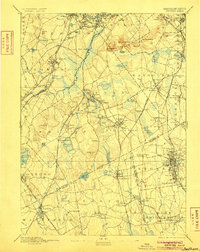 1894 Map of Brockton, MA, 1905 Print