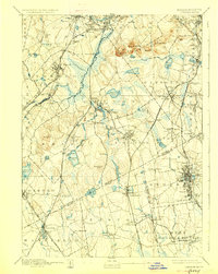 1894 Map of Brockton, MA, 1927 Print
