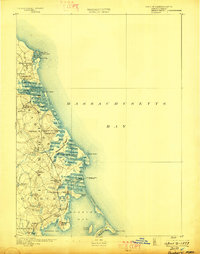 1893 Map of Duxbury, 1898 Print