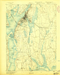 preview thumbnail of historical topo map of Fall River, MA in 1893