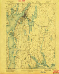 1893 Map of Fall River, MA, 1898 Print