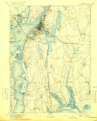 1893 Map of Fall River, MA, 1918 Print
