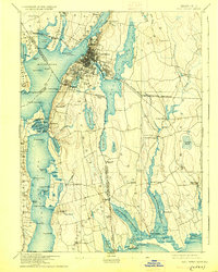 1893 Map of Fall River, MA, 1925 Print
