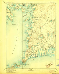 1893 Map of Falmouth, 1905 Print