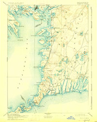 1893 Map of Falmouth, 1926 Print