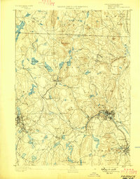 1893 Map of Fitchburg, 1899 Print