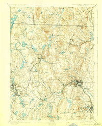 1893 Map of Leominster, MA, 1927 Print