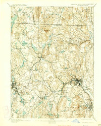 1893 Map of Fitchburg, MA, 1927 Print