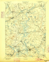 1894 Map of Cochituate, MA, 1900 Print