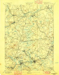 1894 Map of Cochituate, MA, 1901 Print