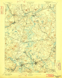 1894 Map of Framingham, MA, 1902 Print